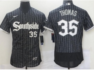 Nike Chicago White Sox #35 Frank Thomas Southside 2021 City Flexbase Jerseys Black