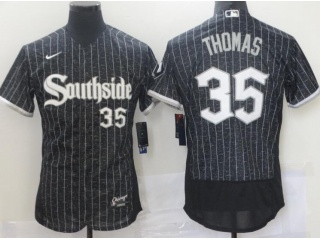 Nike Chicago White Sox #35 Frank Thomas Southside 2021 City Flexbase Jerseys Black 