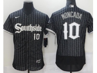 Nike Chicago White Sox #10 Yoan Moncada Southside 2021 City Flexbase Jerseys Black