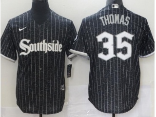 Nike Chicago White Sox #35 Frank Thomas Southside 2021 City Cool Base Jerseys Black