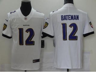 Baltimore Ravens #12 Rashod Bateman Vapor Limited Jersey White