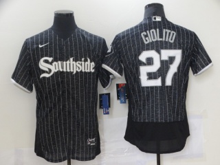 Nike Chicago White Sox #27 Lucas Giolito Southside 2021 City Flexbase Jerseys Black