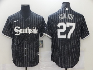 Nike Chicago White Sox #27 Lucas Giolito Southside 2021 City Cool Base Jerseys Black