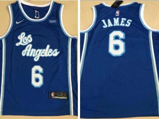 Los Angeles Lakers #6 Lebron James Jersey Blue