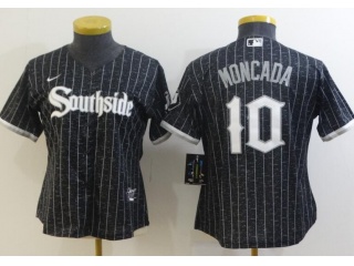 Woman Nike Chicago White Sox #10 Yoan Moncada Southside Jerseys Black