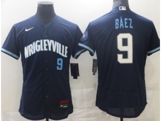 Nike Chicago Cubs #9 Javier Baez City Cool Base Jersey Blue