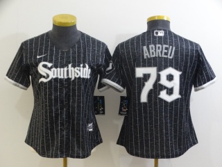 Woman Nike Chicago White Sox #79 Jose Abreu Southside Jersey Black