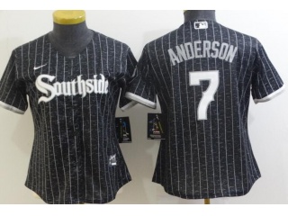 Woman Nike Chicago White Sox #7 Tim Anderson Southside Jersey Black