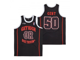 Get Rich or Die Tryin #50 Cent Jersey Black