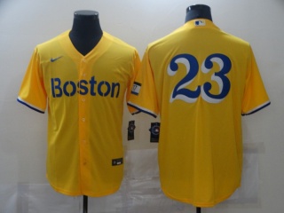 Nike Boston Red Sox #23 Cool Base Jersey Yellow