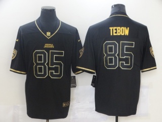 Jacksonville Jaguars #85 Tim Tebow Limited Jersey Black with Golden Name