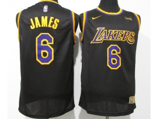 Los Angeles Lakers #6 Lebron James 2021 Earned Jersey Black
