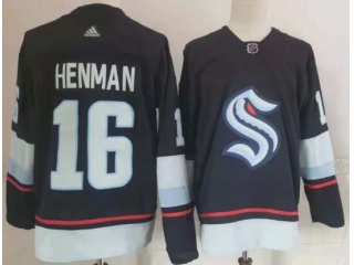 Seattle Kraken #16 Luke Henman Jersey Blue