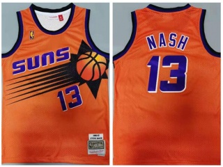  Phoenix Suns #13 Steve Nash Throbwack Basketball Jersey Orange