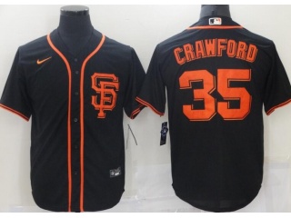 Nike San Francisco Giants #35 Brandon Crawford SF Cool Base Jersey Black