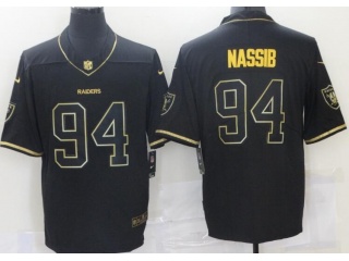 Las Vegas Raiders #94 Carl Nassib Limited Jersey Black Golden