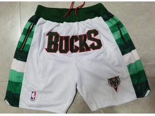 Milwaukee Bucks Just Don Shorts White