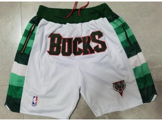 Milwaukee Bucks Just Don Shorts White 