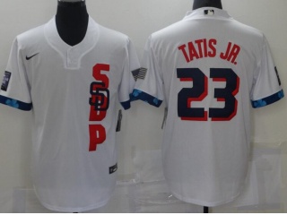 San Diego Padres #23 Fernando Tatis Jr.Cool Base 2021 All Star Jersey White