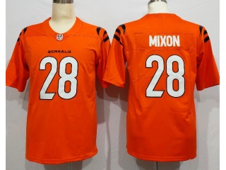 Cincinnati Bengals #28 Joe Mixon 2021 Vapor Limited Jersey Orange