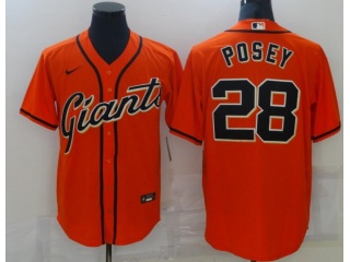 Nike San Francisco Giants #28 Buster Posey Cool Base Jersey Orange 