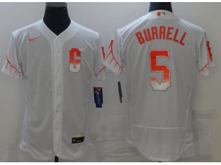 Nike San Francisco Giants #5 Pat Burrell City Flexbase Jersey White