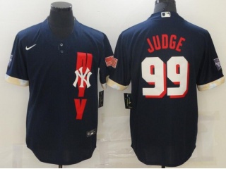 Nike New York Yankees #99 Aaron Judge 2021 All Star Cool Base Jersey Blue