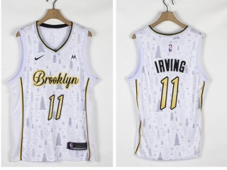 Nike Brooklyn Nets #11 Kyrie Irving Christmas Jersey White