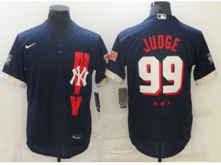 Nike New York Yankees #99 Aaron Judge 2021 All Star Flexbase Jersey Blue