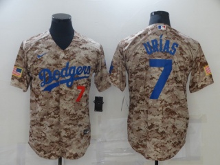 Nike Los Angeles Dodgers #7 Julio Urias Cool Base Jersey Camo