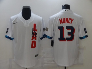 Nike Los Angeles Dodgers #13 Max Muncy 2021 All Star Cool Base Jersey White