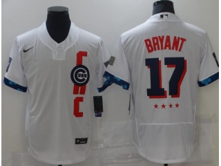 Nike Chicago Cubs #17 Kris Bryant 2021 All Star Flexbase Jersey White