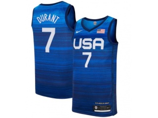Team USA #7 Kevin Durant 2021 Olympic Jersey Blue