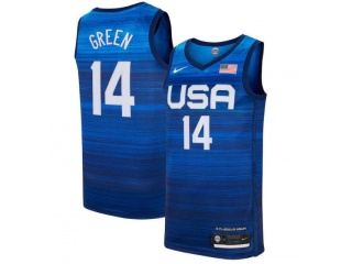 Team USA #14 Draymond Green 2021 Olympic Jersey Blue