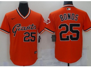 Nike San Francisco Giants #25 Barry Bonds Thrwoback Jerseys Orange