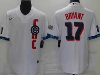 Nike Chicago Cubs #17 Kris Bryant 2021 All Star Cool Base Jersey White