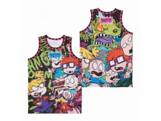 Rug Rats RugRats Reptar Basketball Jersey Black