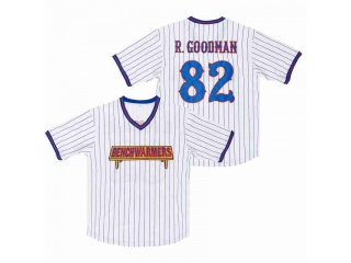Howie Goodman #82 Benchwarmers Pinstriped Baseball Jersey White