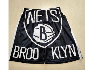 Brooklyn Nets Big Face Mitchell&Ness Big Face Shorts Black