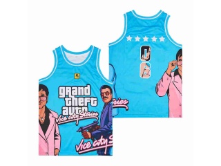 Vice City Stories Basketball Jersey Blue