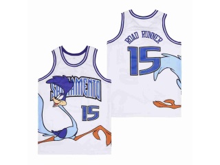 Road Runner Sacramento #15 Basketball Jersey White