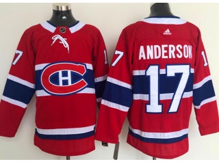 Adidas Montreal Canadiens #17 Josh Anderson Hockey Jersey Red