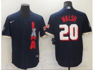 Nike Los Angeles Angels #20 Jared Walsh 2021 All Star Cool Base Jersey Blue