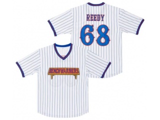 Howie Goodman #68 Clark Reed Benchwarmers Pinstriped Baseball Jersey White