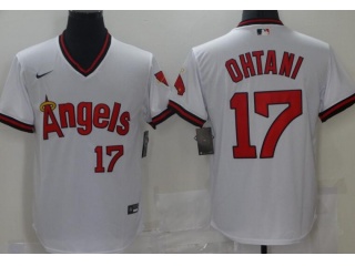 Nike Los Angeles Angels #17 Shohei Ohtani Throwback Jersey White