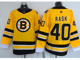 Adidas Boston Bruins #40 Tuukka Rask Hockey Jersey Yellow