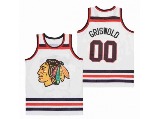 Chicago Blackhawks #00 Clark Griswold Basketball Jersey White