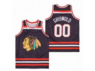 Chicago Blackhawks #00 Clark Griswold Basketball Jersey Black