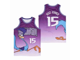 Road Runner Sacramento #15 Basketball Jersey Purple