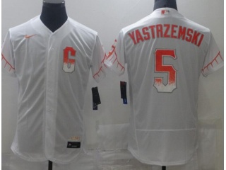 Nike San Francisco Giants #5 Mike Yastrzemski City Flexbase Jersey White 